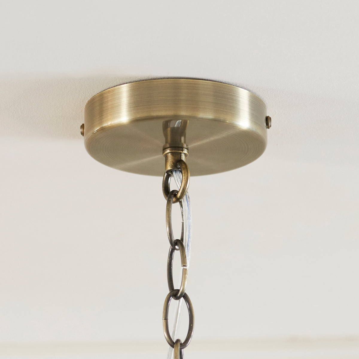 Ridgeton Scallop Pendant Light in Antique Brass & Clear Ribbed Glass