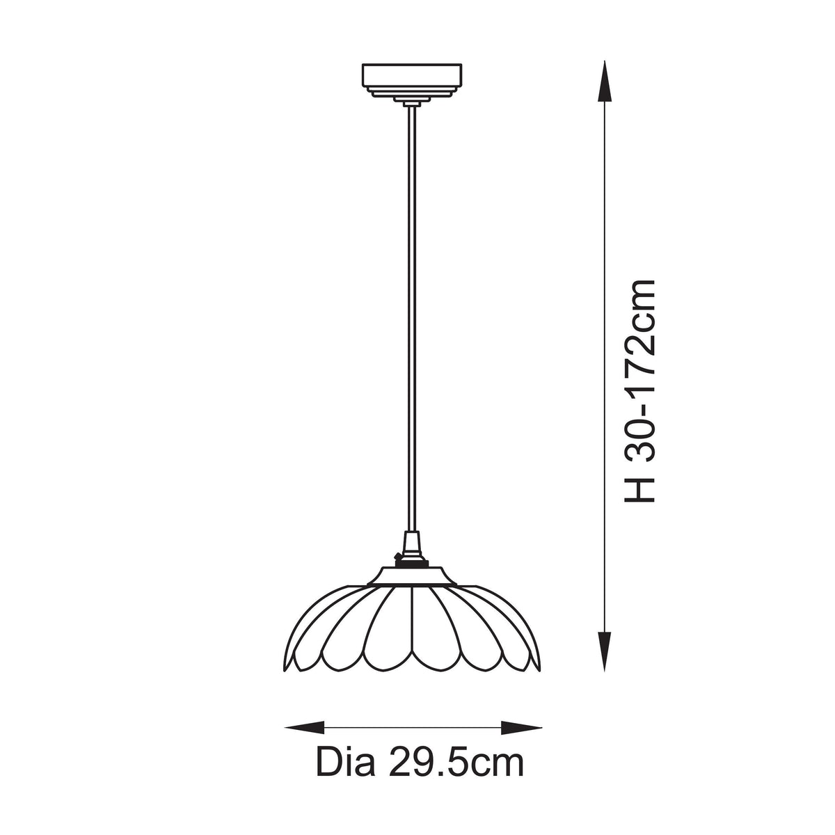 Carnation & Eltham Pendant with Natural Fabric Flex and Brushed Aged Brass Metalwork