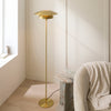 Lyon Floor Lamp with Satin Brass Metalwork