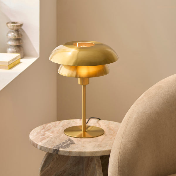 Lyon Table Light with Satin Brass Metalwork