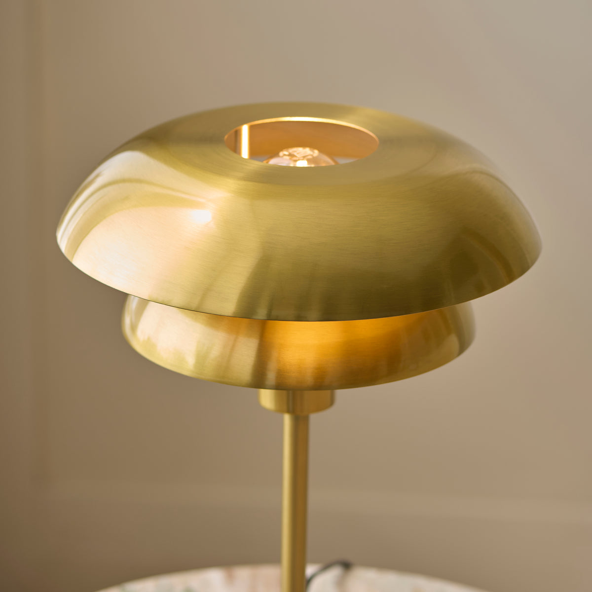 Lyon Table Light with Satin Brass Metalwork