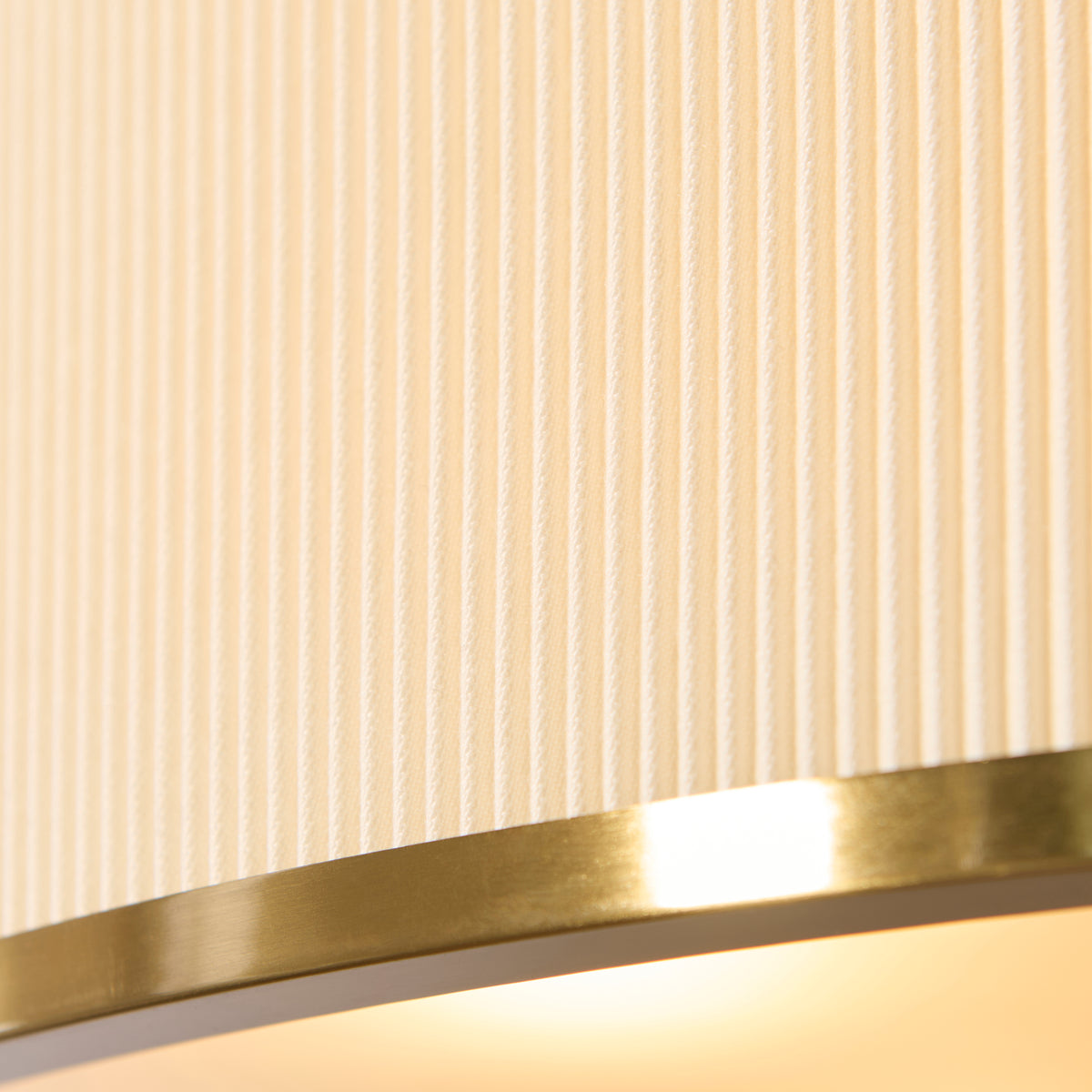 Lexi Five Light Pendant in Aged Brass with Ivory Micro Pleated Shade