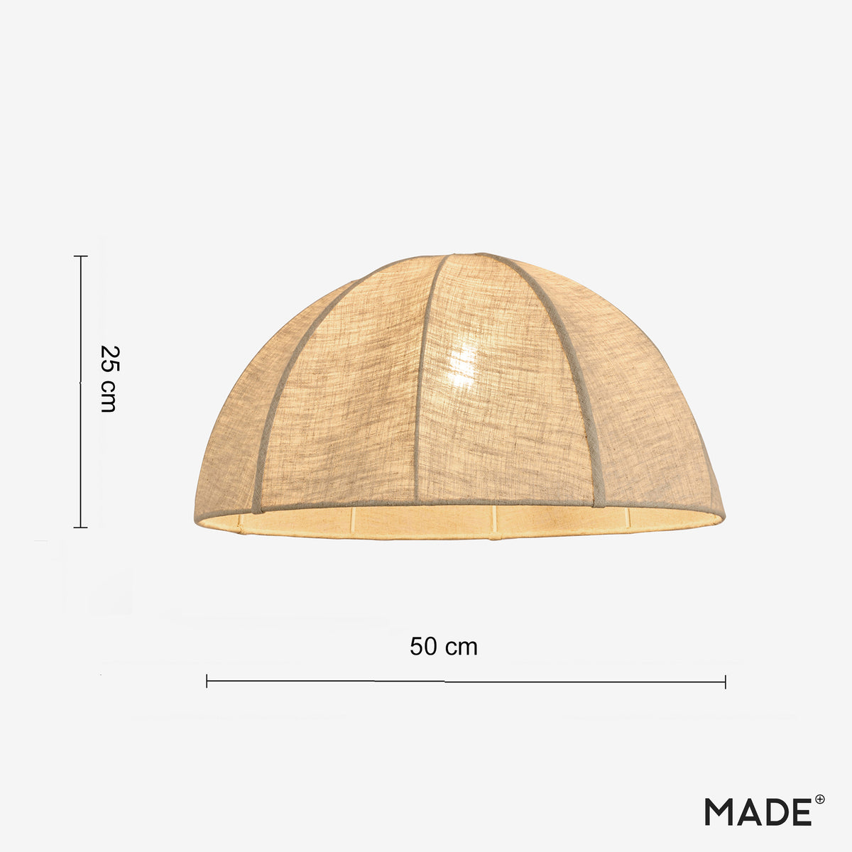 Benny Natural Linen Shade with Taupe Metalwork