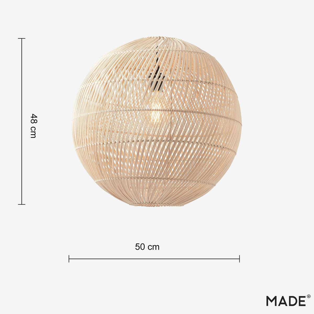 Java Round Natural Rattan Shade