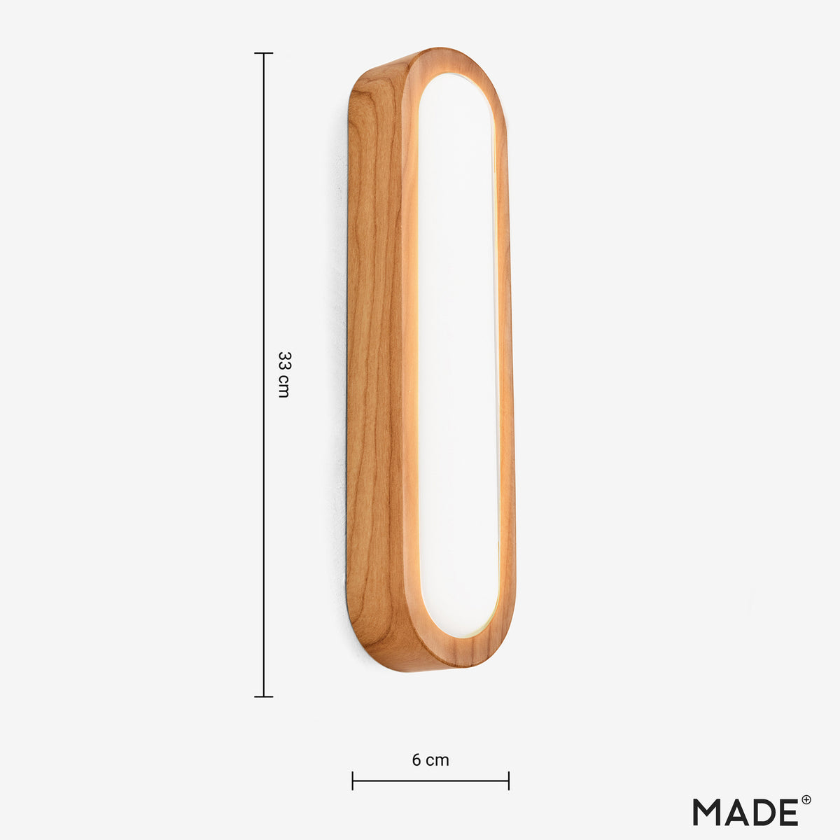 Nura IP44 LED Bathroom Wall Light in Wood Effect