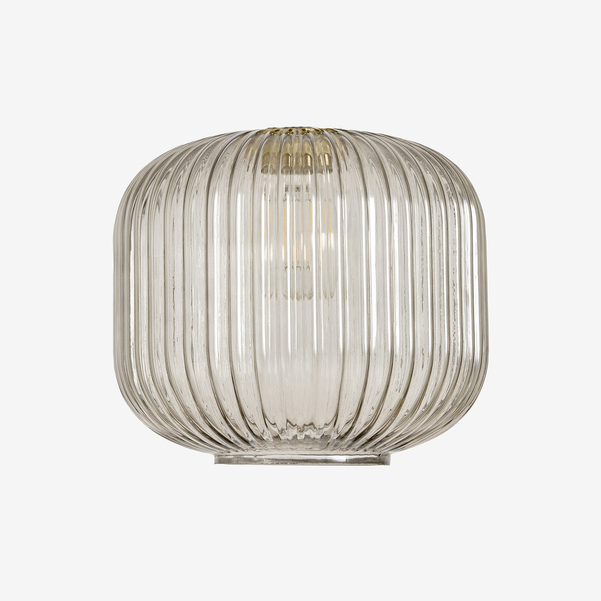 Briz Grey Ribbed Glass Shade