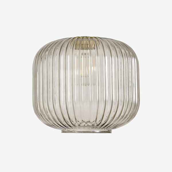 Briz Grey Ribbed Glass Shade