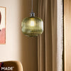 Briz Green Ribbed Glass Shade