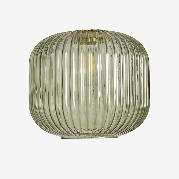 Briz Green Ribbed Glass Shade