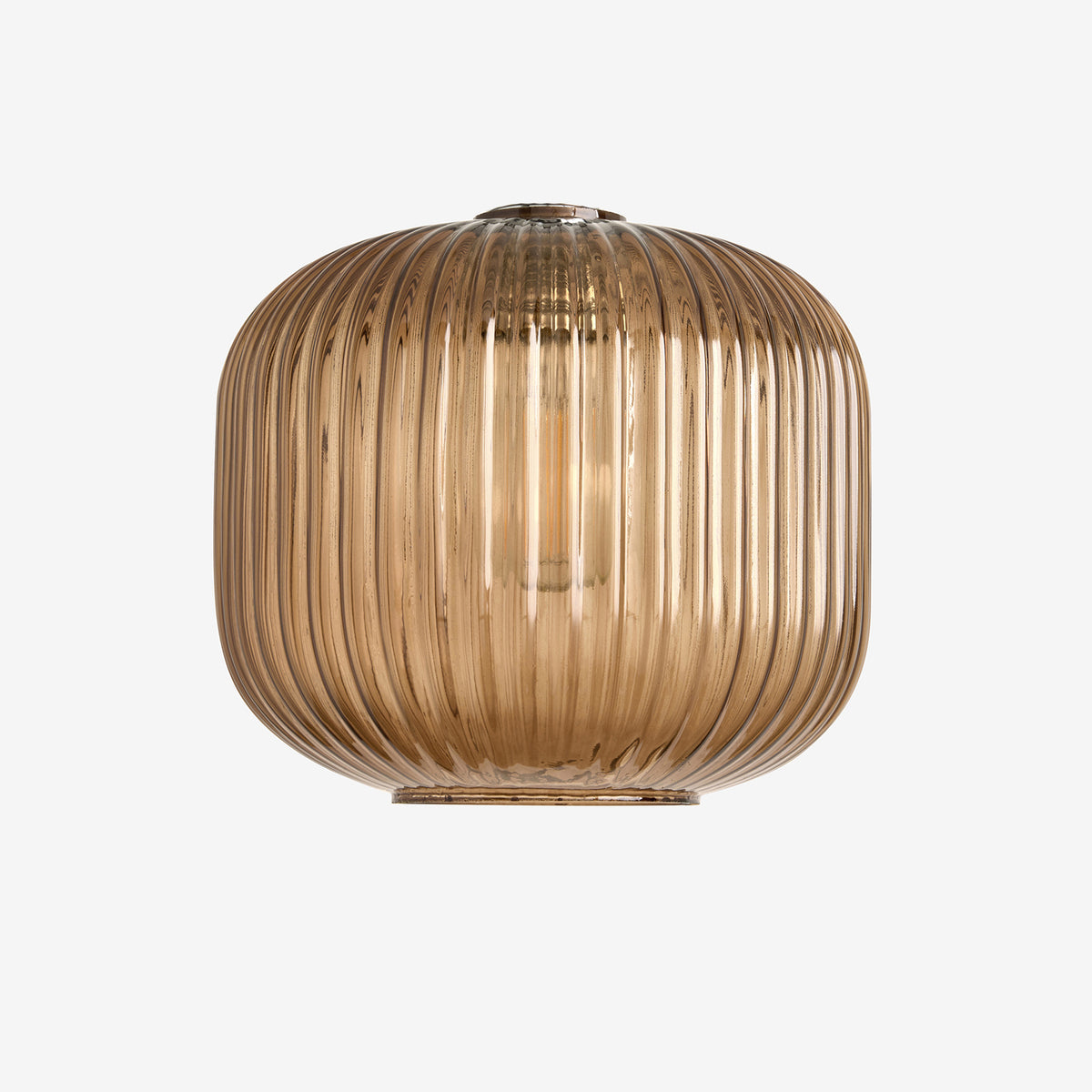 Briz Amber Ribbed Glass Shade