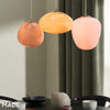 Adrianne Linear Pendant In Matt White with Pink & Amber Toned Glass Shades
