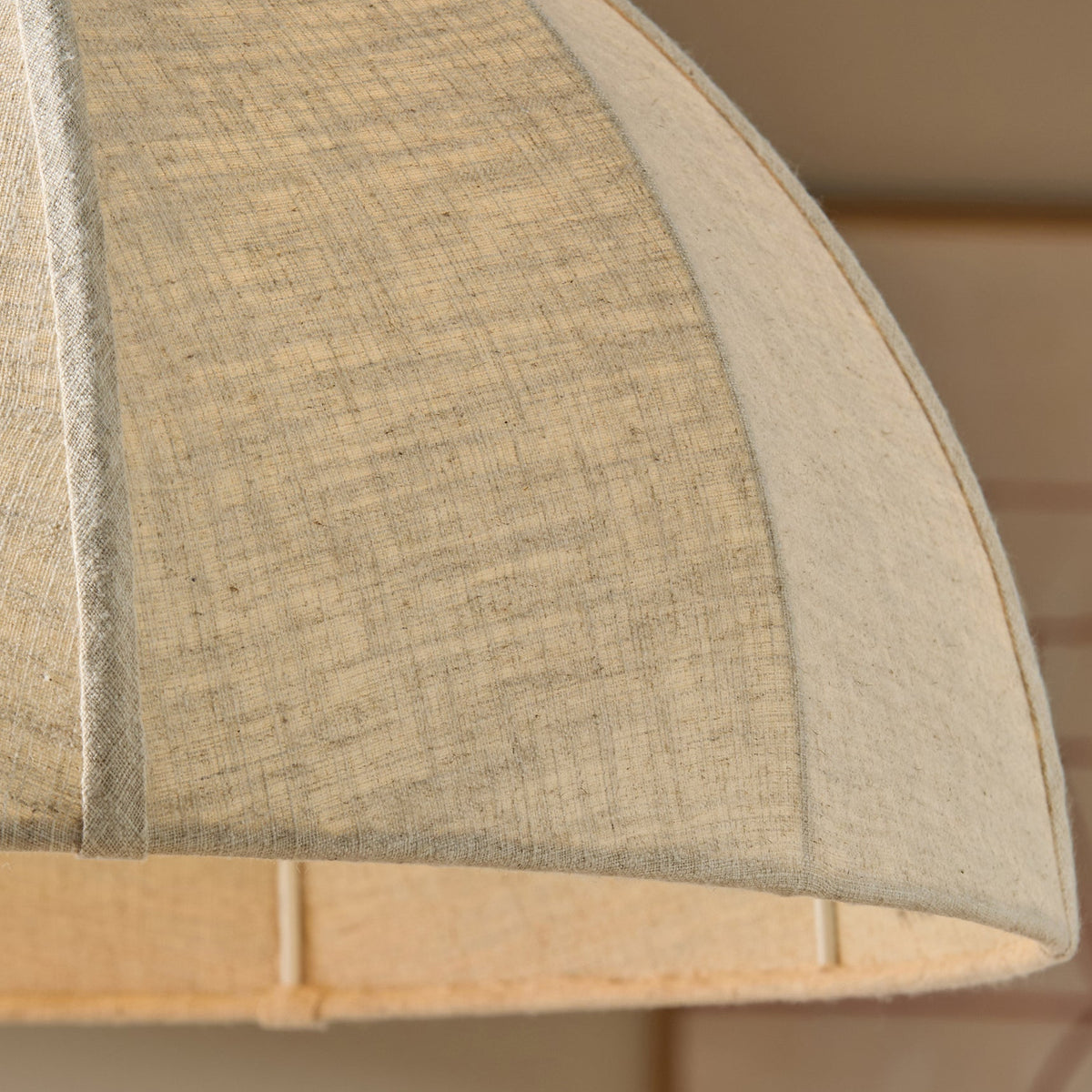 Benny Natural Linen Shade with Taupe Metalwork