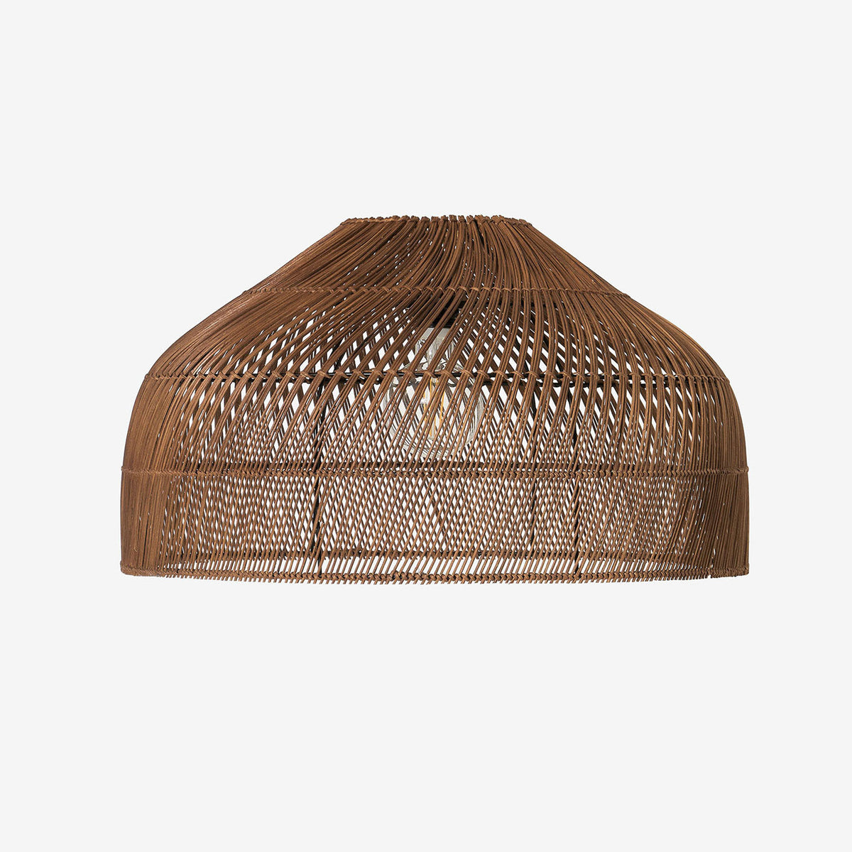 Java Large Natural Dark Rattan Shade