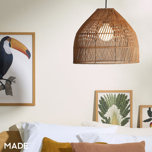 Java Small Dark Rattan Shade