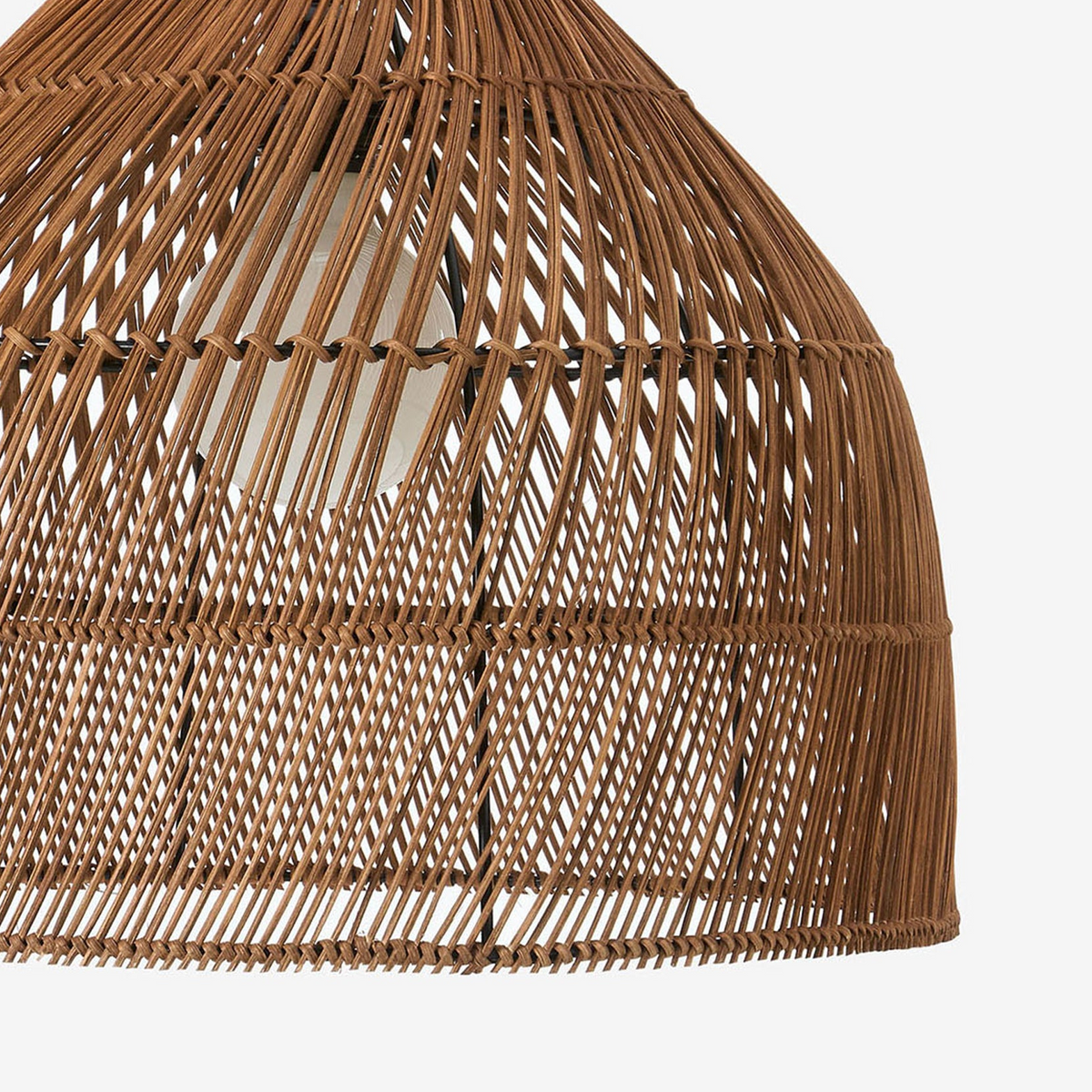 Java Small Dark Rattan Shade