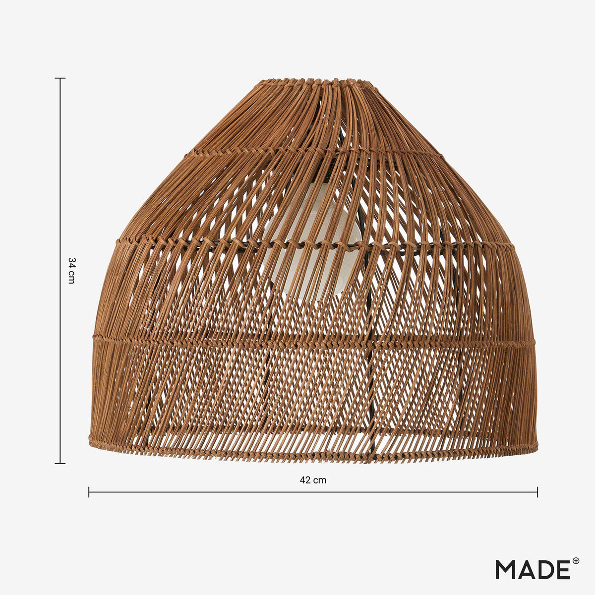 Java Small Dark Rattan Shade