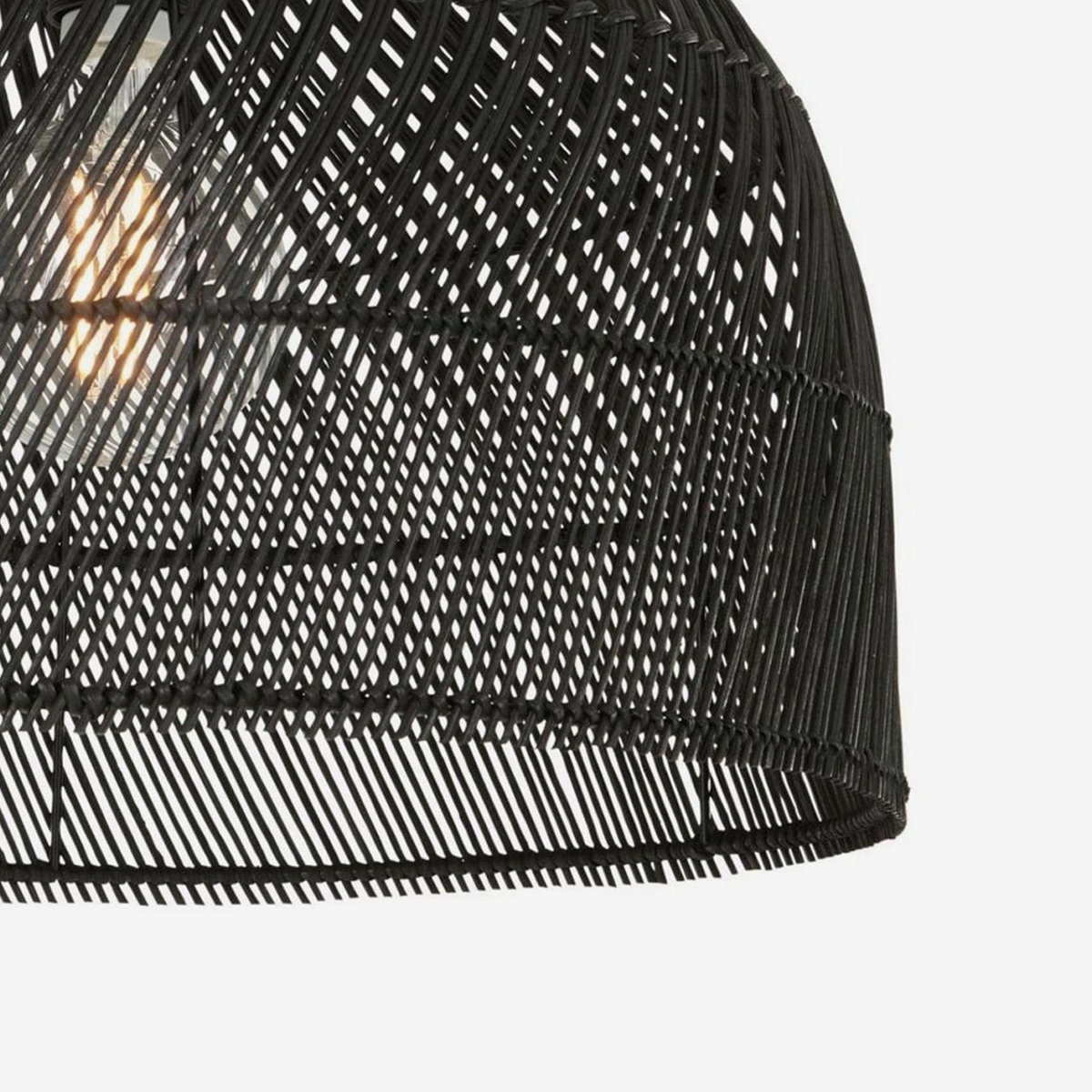 Java Small Black Rattan Shade