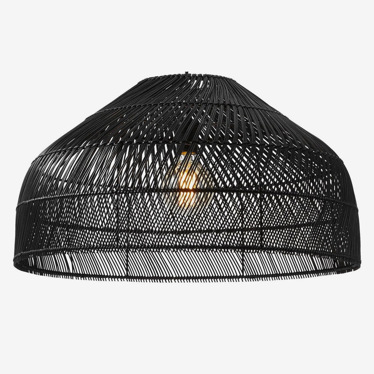 Java Large Black Rattan Shade