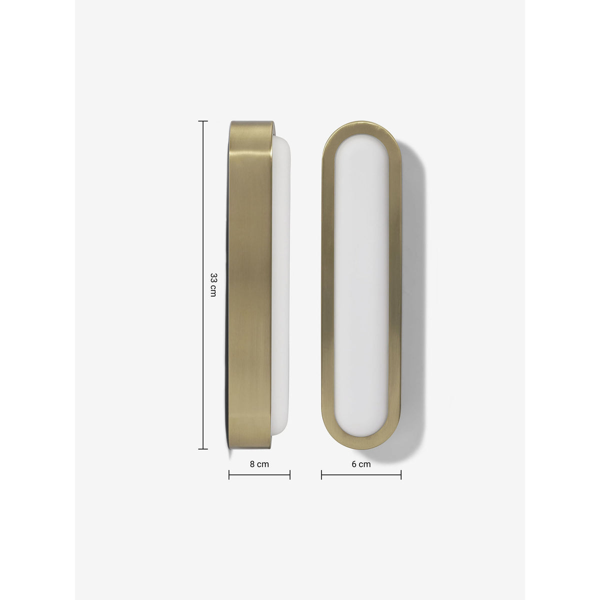 Nura IP44 LED Bathroom Wall Light in Antique Brass