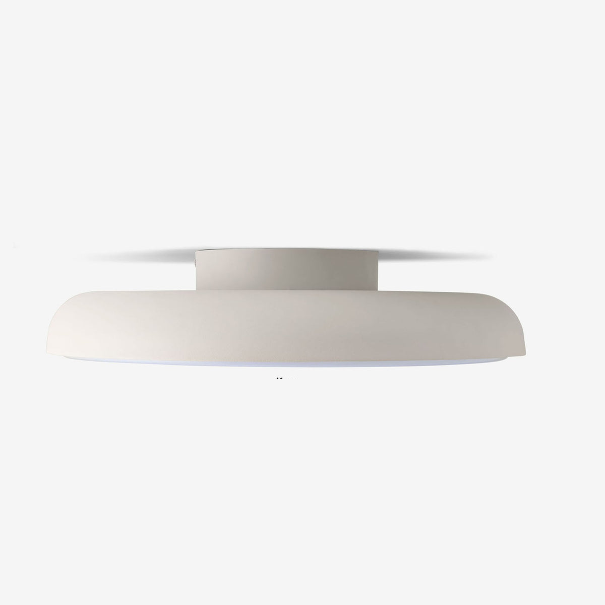 Nura IP44 Semi Flush LED Bathroom Ceiling Light in Matt Ivory