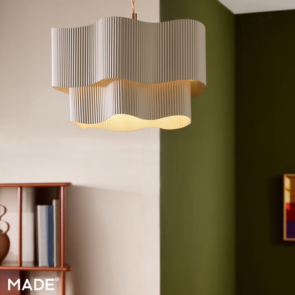 Sydney Ribbed Metal Tiered Shade