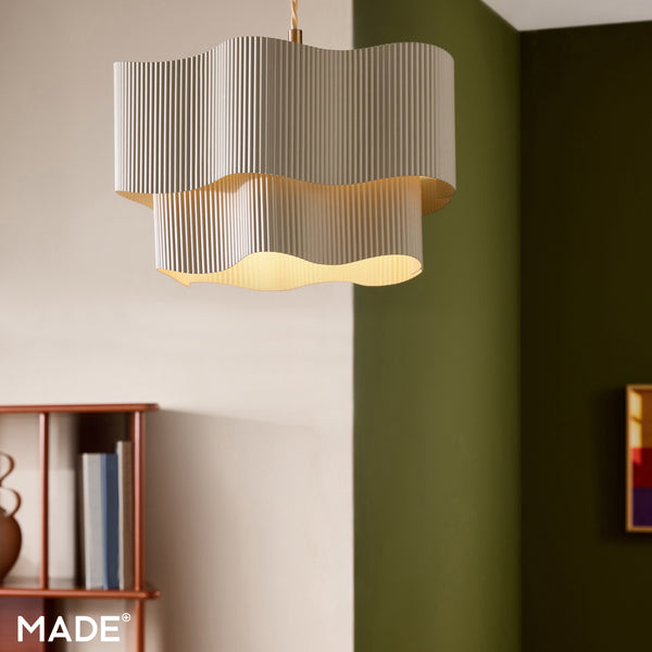 Sydney Ribbed Metal Tiered Shade