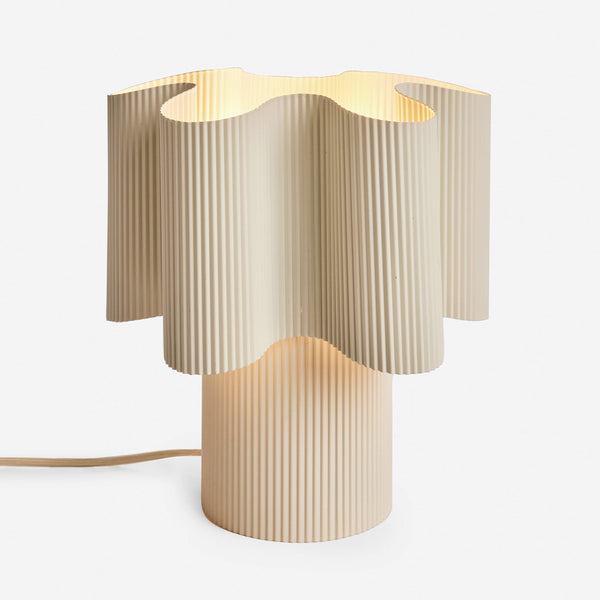 Sydney Ribbed Table Lamp in Cream