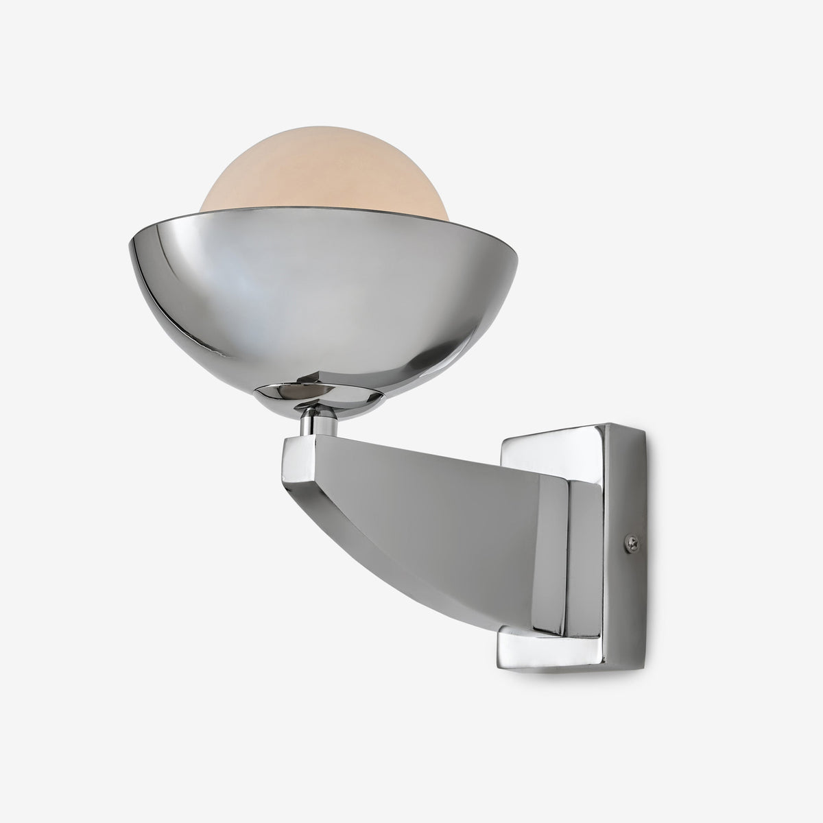 Layla Wall Light in Chrome with Chromed Outer & Opal Inner Glass Shade