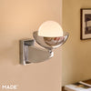 Layla Wall Light in Chrome with Chromed Outer & Opal Inner Glass Shade