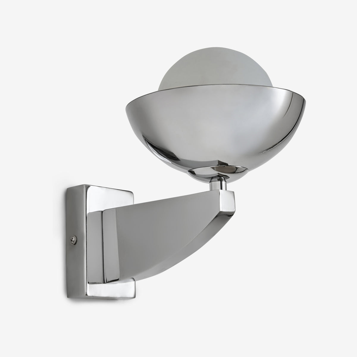 Layla Wall Light in Chrome with Chromed Outer & Opal Inner Glass Shade