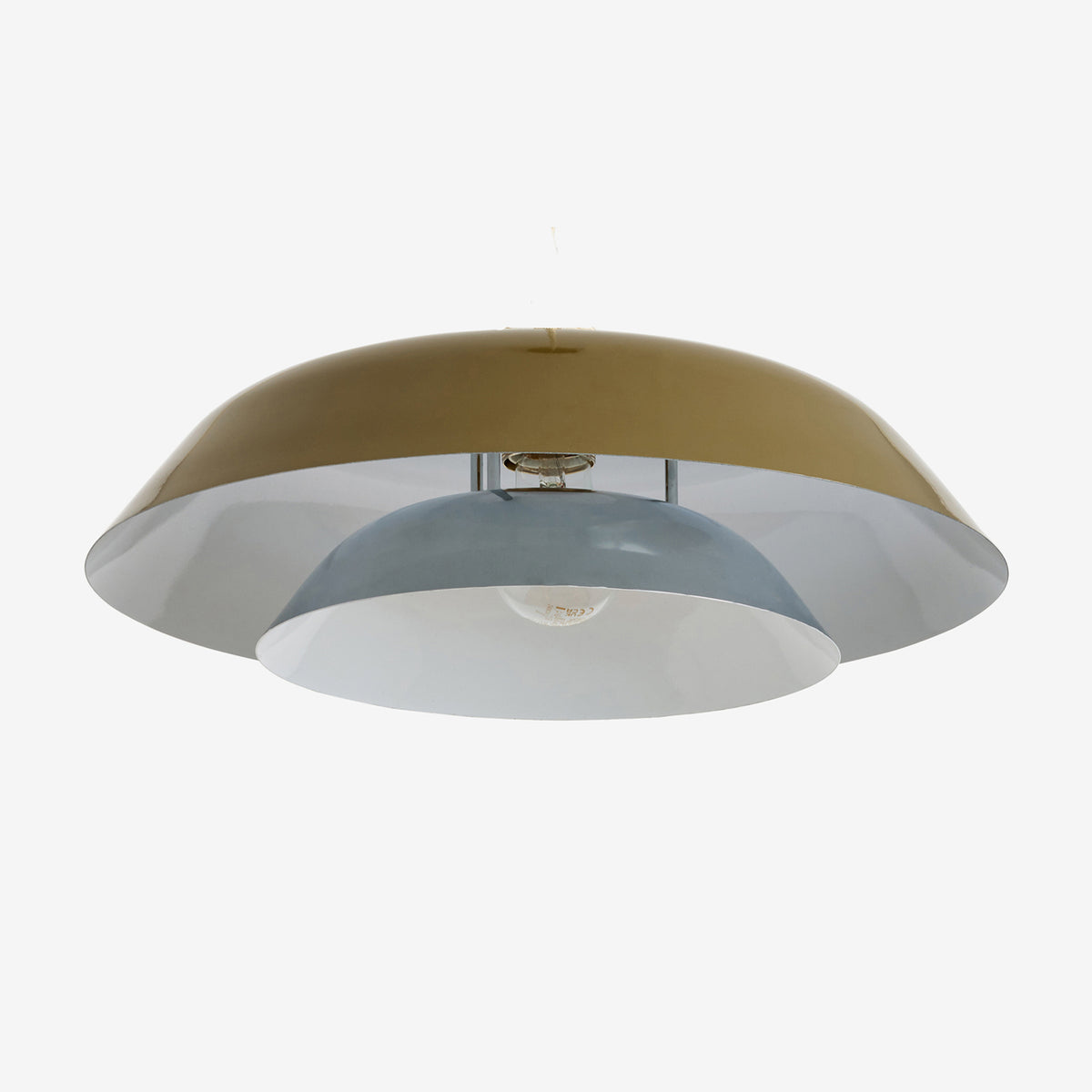 Eero Layered Dome Shade in Gloss Green & Chrome
