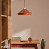 Albert Pendant in Terracotta with Rubberwood Detail