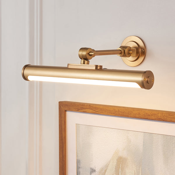 Kas Rechargeable and Dimmable Picture Light in Warm Brass