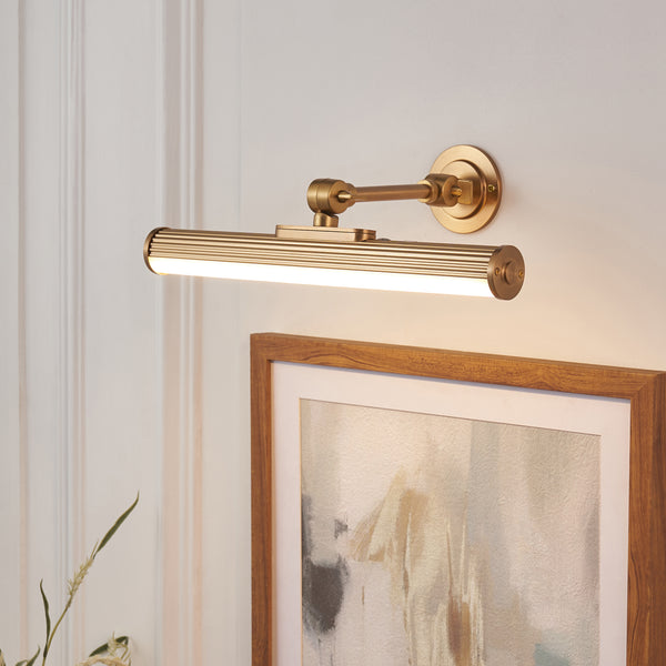 Cirali Rechargeable and Dimmable Picture Light in Warm Brass