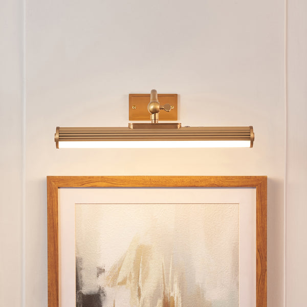 Kindos Rechargeable and Dimmable Picture Light in Warm Brass
