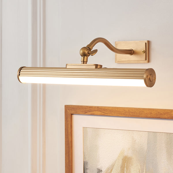 Kindos Rechargeable and Dimmable Picture Light in Warm Brass
