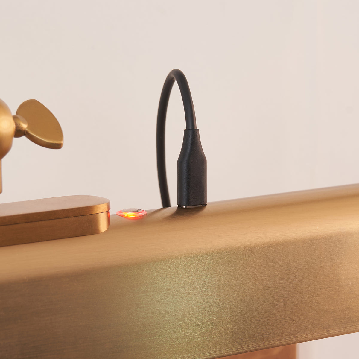 Lasos Rechargeable and Dimmable Picture Light in Warm Brass