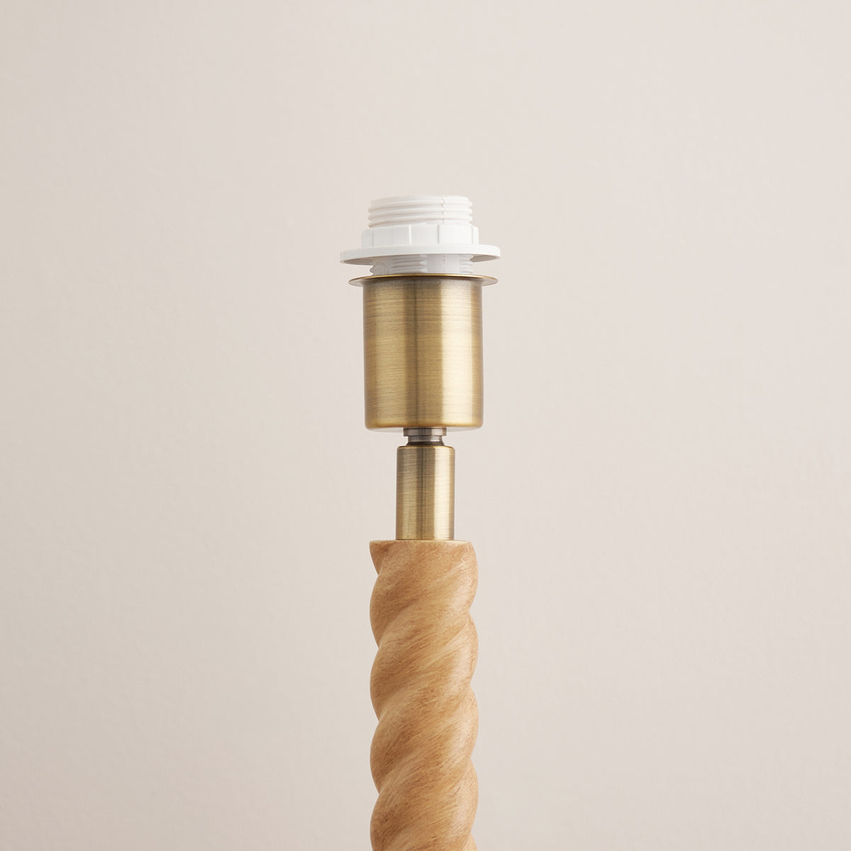 Twist Table Lamp with Cotswold Green 25cm Zigzag Shade