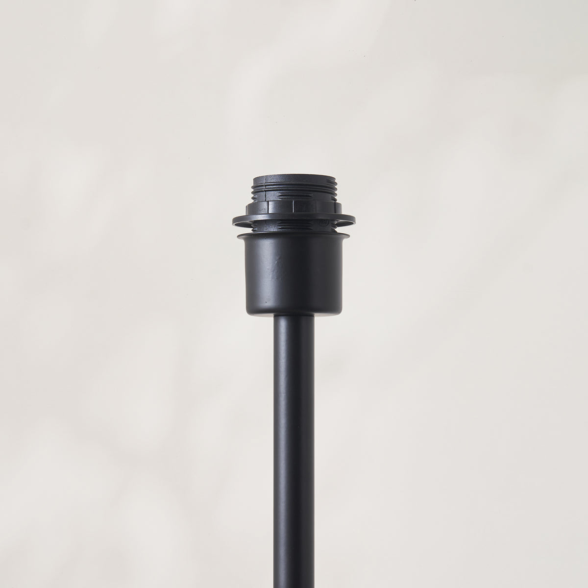 Arlo Floor Lamp in Matt Black with Ayla 53cm Vintage White Scalloped Cotton Shade