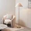 Arlo Floor Lamp in Antique Brass with Avalon 52cm Natural Shade
