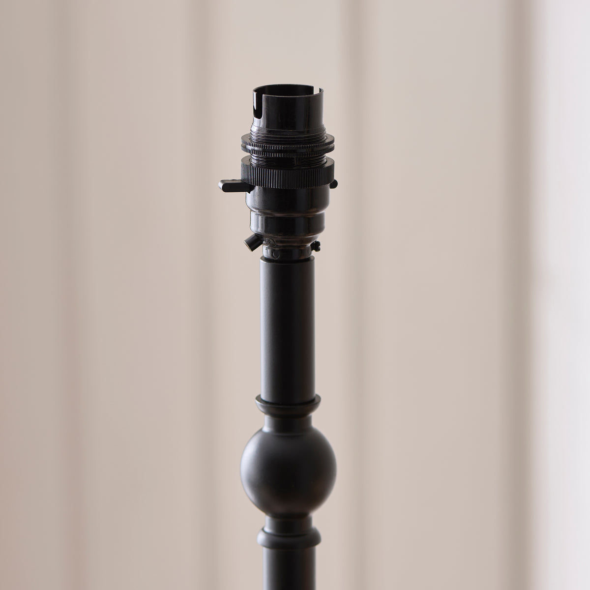 Jericho Table Lamp in Matt Black with Warm Brown Rattan Shade