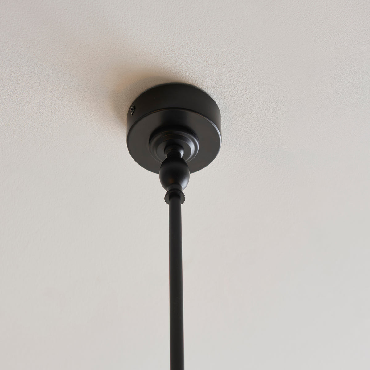 Jericho Two Light Linear Pendant in Matt Black with Warm Brown Rattan Shades