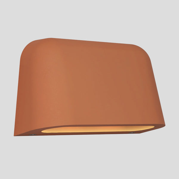 Mast Twin Exterior Coastal Wall Light in Terracotta Concrete