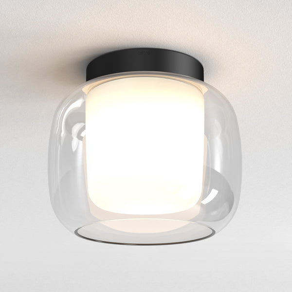Aquina 240mm IP44 Ceiling Light in Matt Black