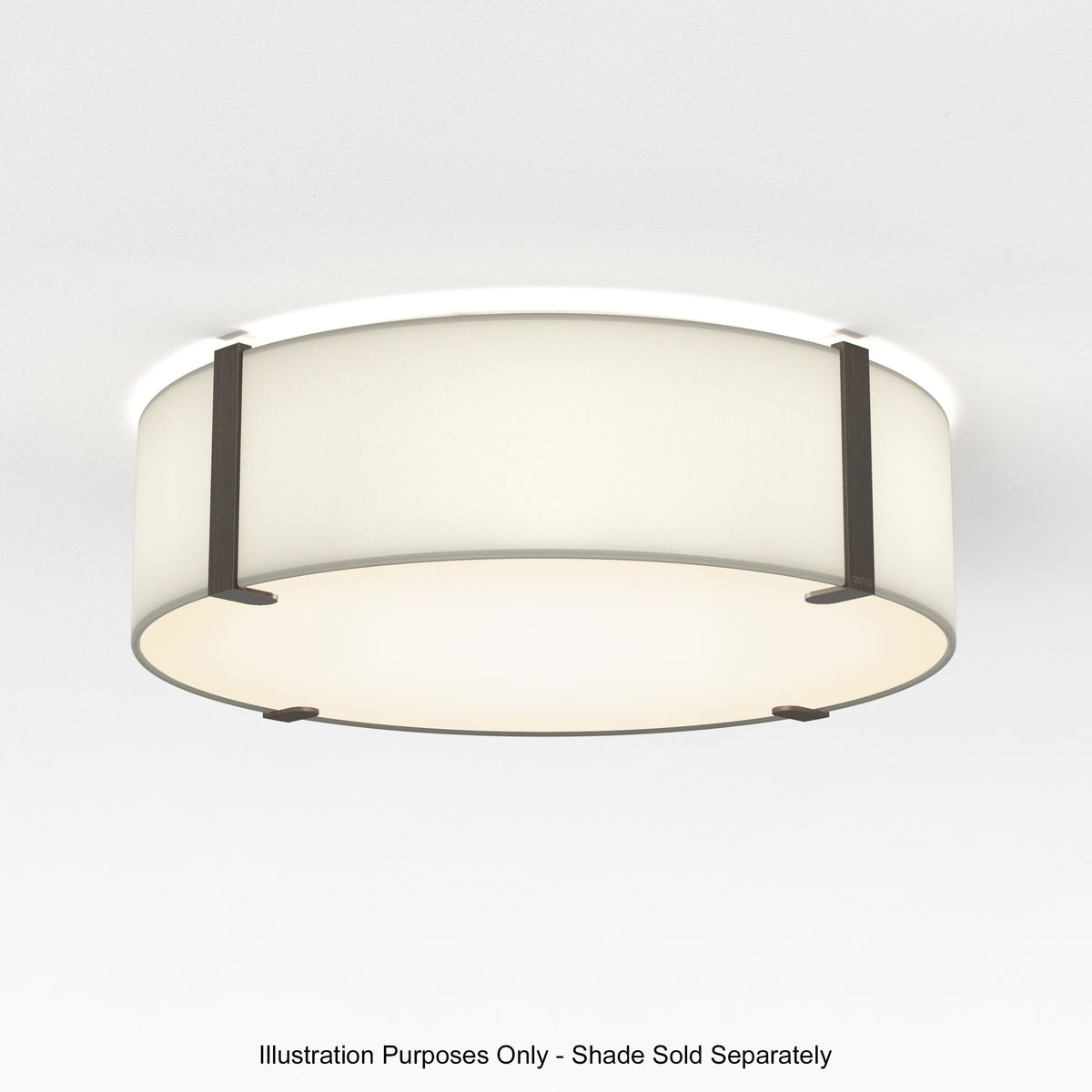 Elba Phase Dimmable LED Ceiling Base 410 in Matt White