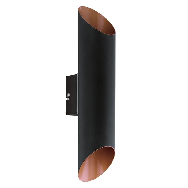 Agolada Outdoor IP44 LED Wall Light in Black and Copper