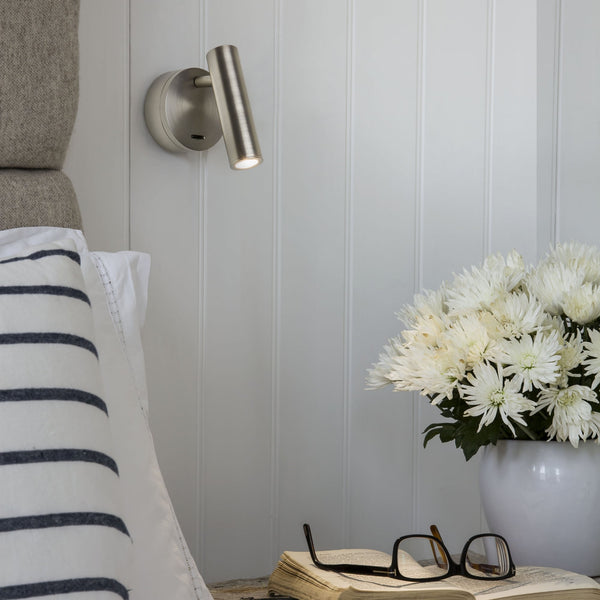 Enna Surface LED Switched Reading Light in Matt Nickel