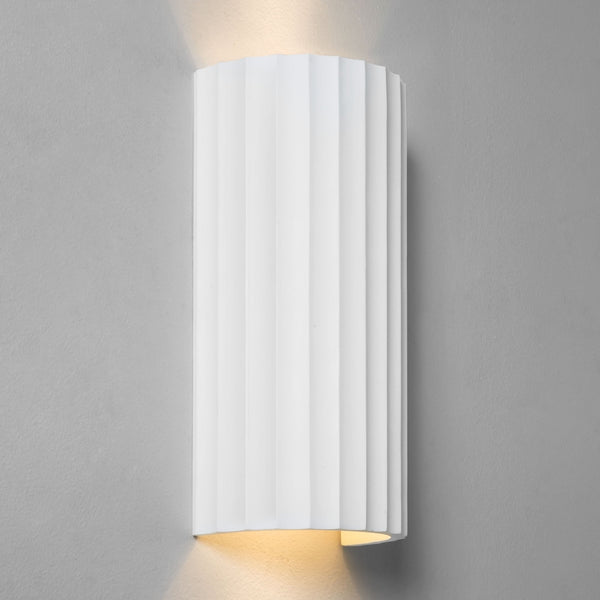 Kymi 300 Wall Light Finished in White Plaster