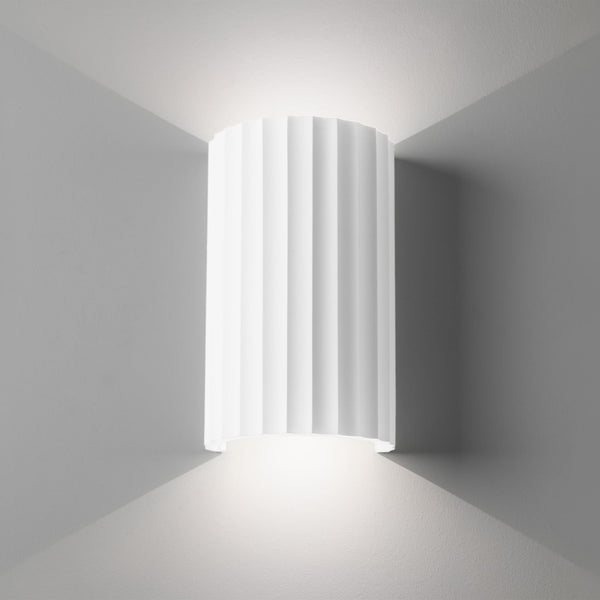 Kymi 220 Wall Light Finished in White Plaster