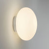 Zeppo IP44 Opal Glass Bathroom Wall Light in Polished Chrome